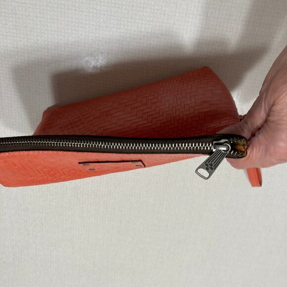 EUC Patricia Nash Apricot Orange Leather Wristlet - Picture 8 of 10